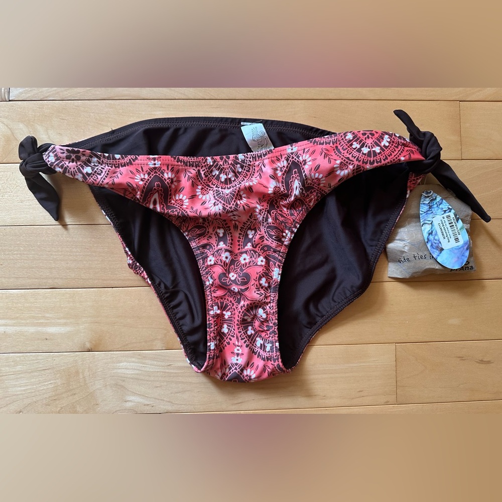 Prana Rena reversible bikini bottom – neon orange tie dye (medium)